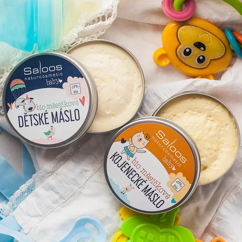 Saloos Bio Šlehaná Másla šlehané měsíčkové dětské máslo měsíček 150 ml