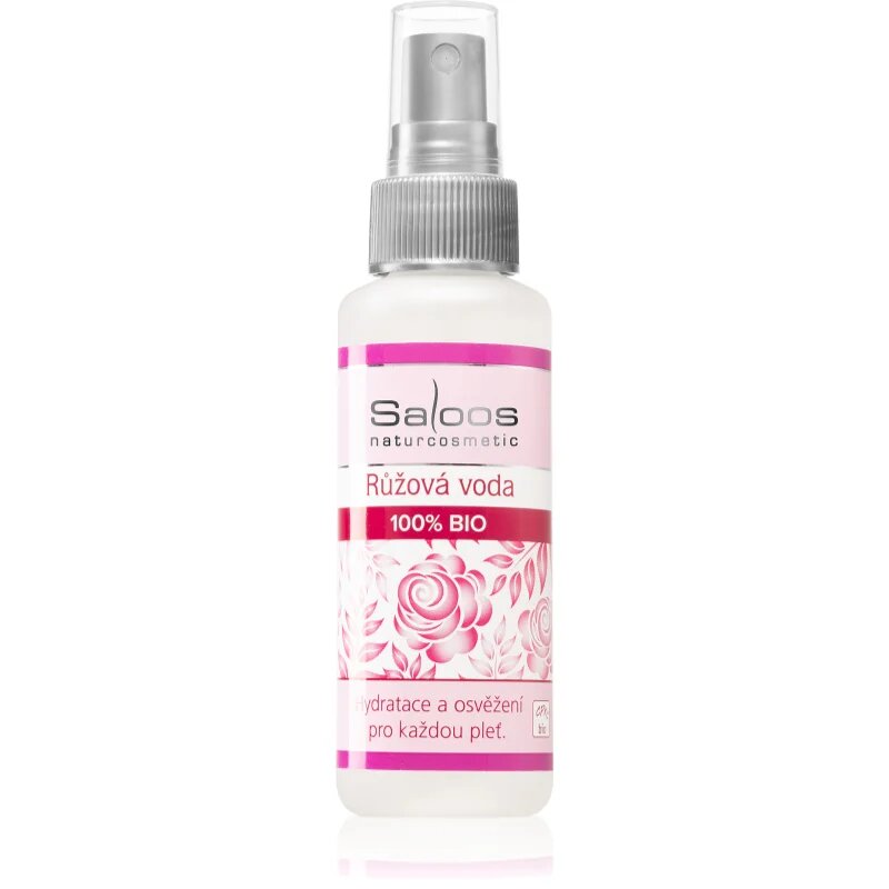 Saloos Květinová Voda Růže 100% Bio květinová pleťová voda pro rozjasnění a revitalizaci 50 ml