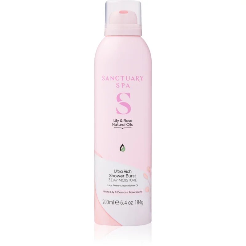 Sanctuary Spa Lily & Rose Natural Oils sprchová pěna s vyživujícím účinkem 200 ml