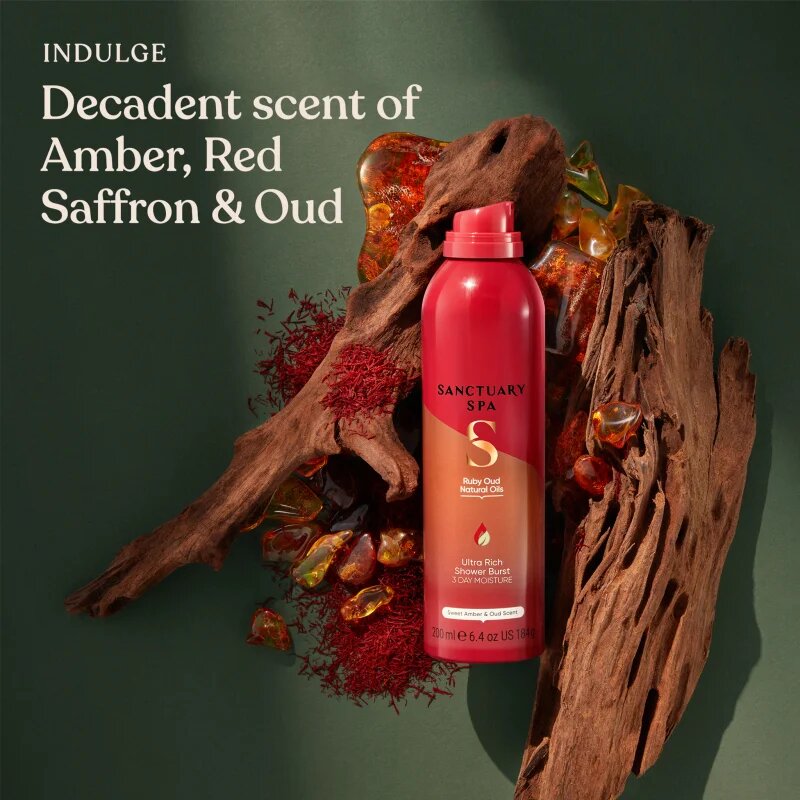 Sanctuary Spa Ruby Oud sprchová pěna s vyživujícím účinkem 200 ml