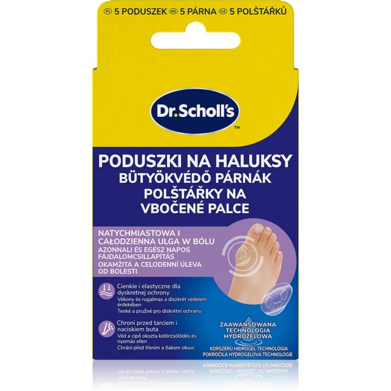 Scholl Dr. 's Bunion Cushions ochranný polštářek na vbočený palec 5 ks