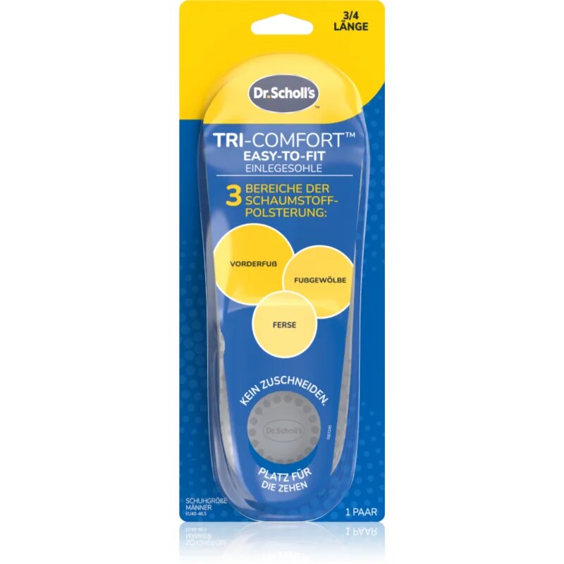 Scholl Dr. 's Tri-Comfort vložky do bot velikost Large - Men's EU 40 - 46.5 1 pár