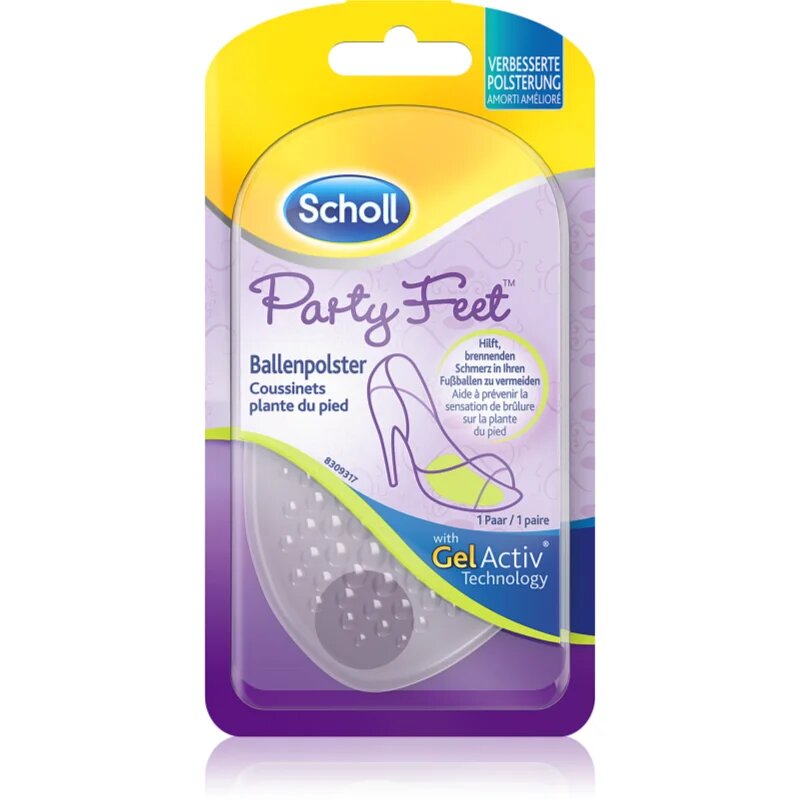Scholl GelActiv Party Feet hydrogelové vložky na nohy a do bot 1 pár
