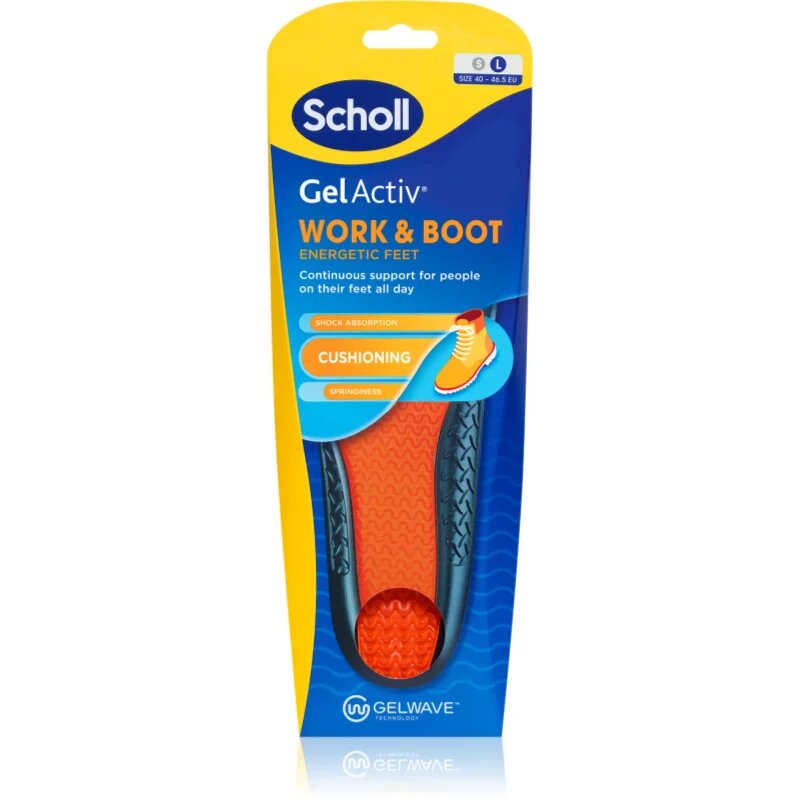 Scholl GelActiv Work vložky do bot typ Large EU 40-46.5 1 pár