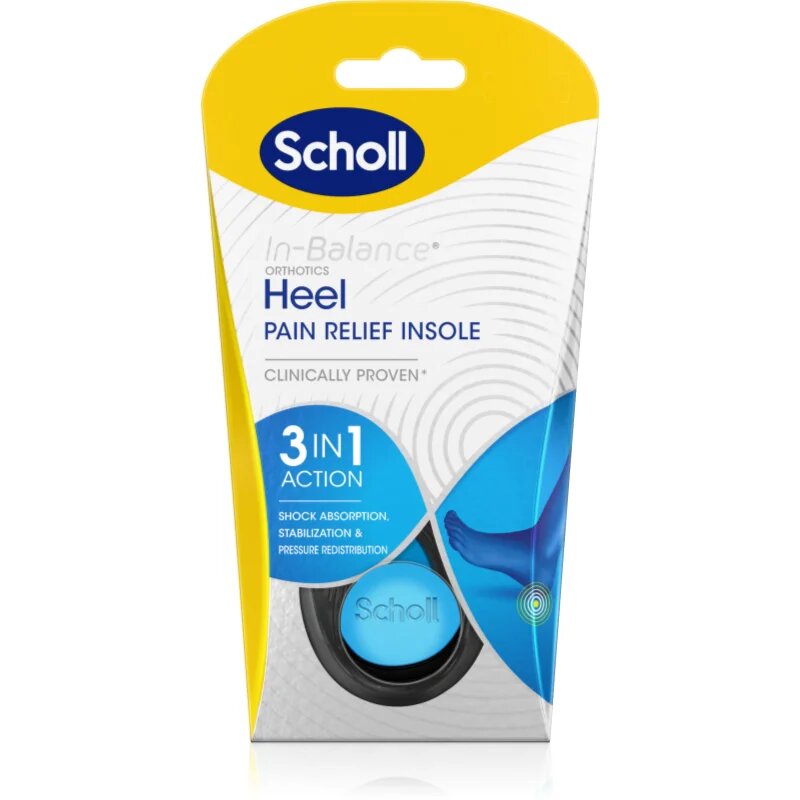 Scholl In-Balance Heel vložky do bot na paty velikost Large 1 pár