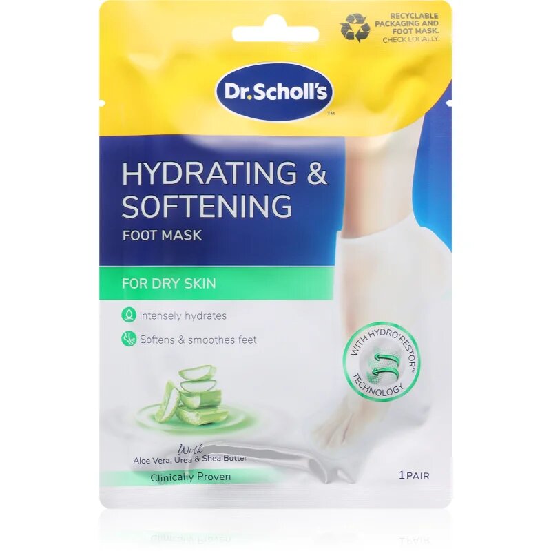 Scholl Pedimask™ Aloe Vera hloubkově vyživující maska na nohy 1 pár