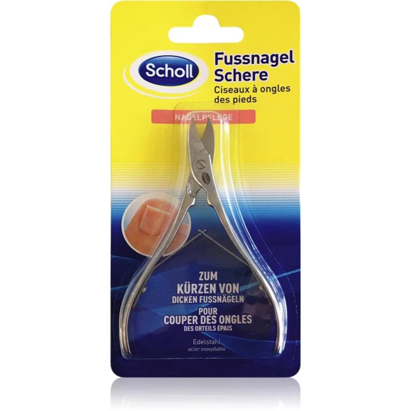 Scholl Toenail Scissors rovné nůžky na nehty 1 ks