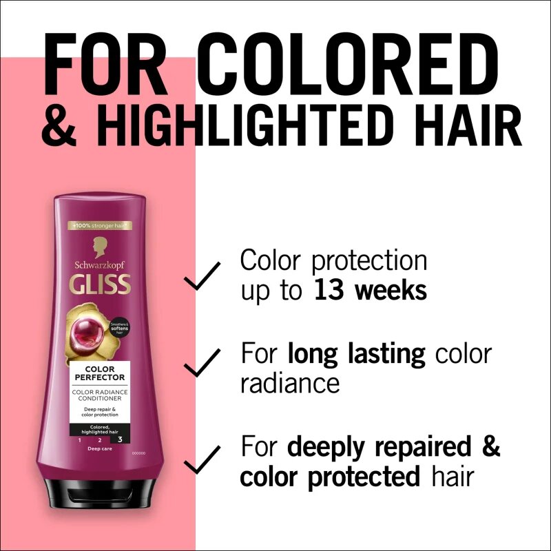 Schwarzkopf Gliss Color Perfector ochranný kondicionér pro barvené vlasy 200 ml