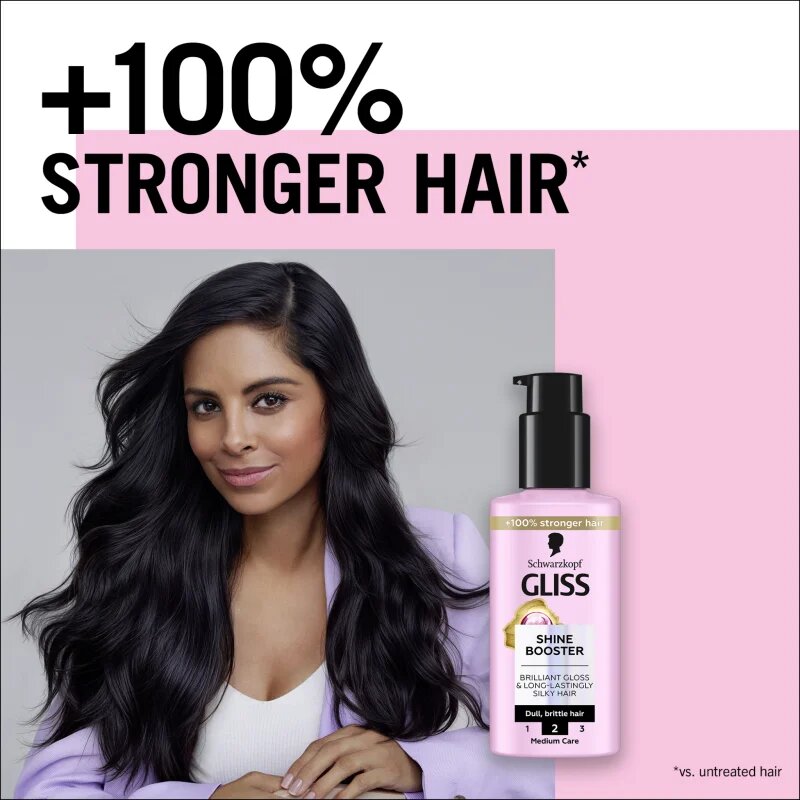 Schwarzkopf Gliss Liquid Silk bezoplachové sérum pro posílení a lesk vlasů Shine Booster 100 ml