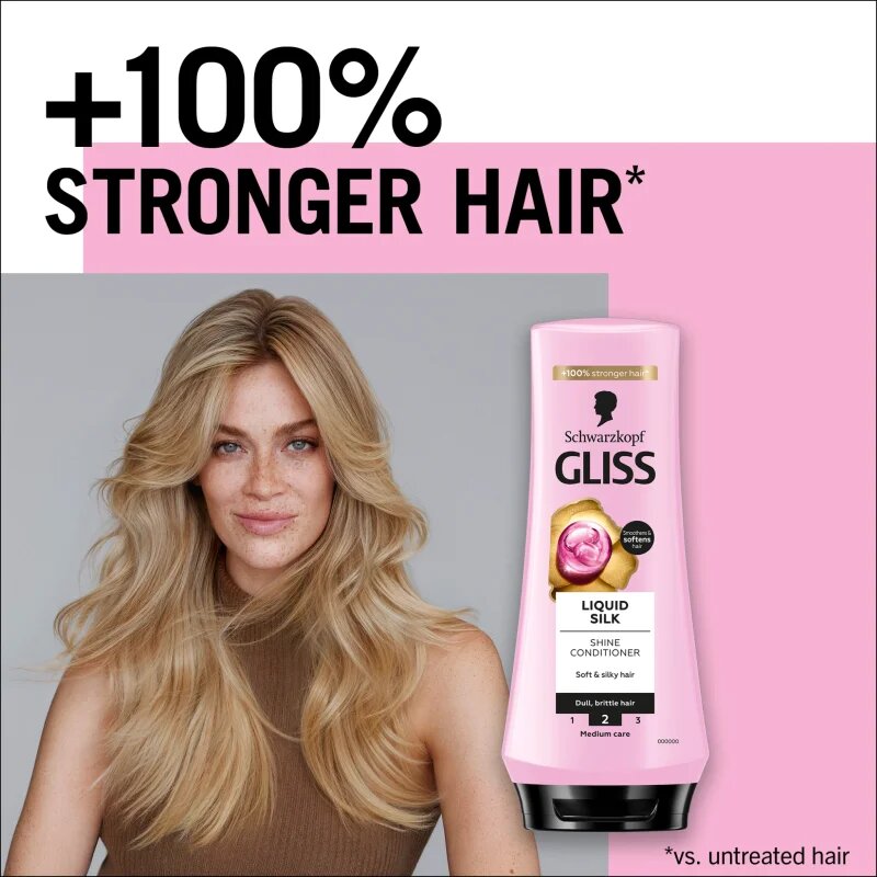 Schwarzkopf Gliss Liquid Silk regenerační balzám pro posílení a lesk vlasů 200 ml