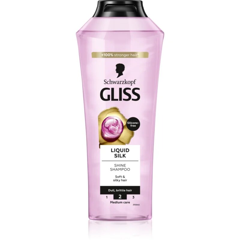 Schwarzkopf Gliss Liquid Silk regenerační šampon pro posílení a lesk vlasů 400 ml