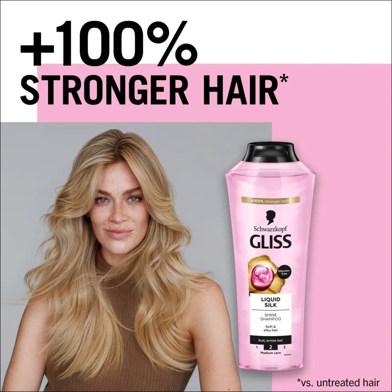 Schwarzkopf Gliss Liquid Silk regenerační šampon pro posílení a lesk vlasů 400 ml