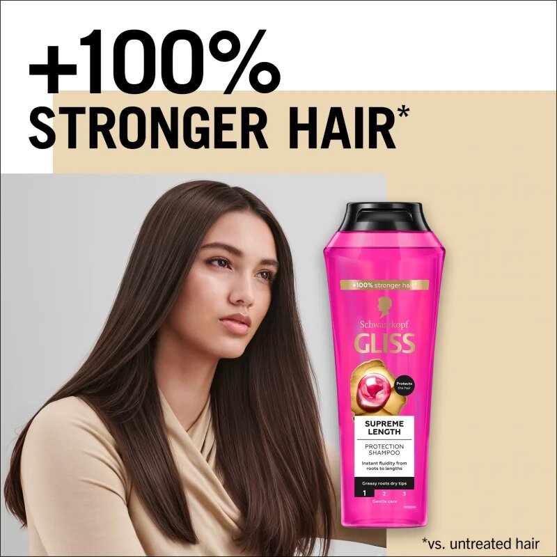 Schwarzkopf Gliss Supreme Length ochranný šampon pro dlouhé vlasy 400 ml