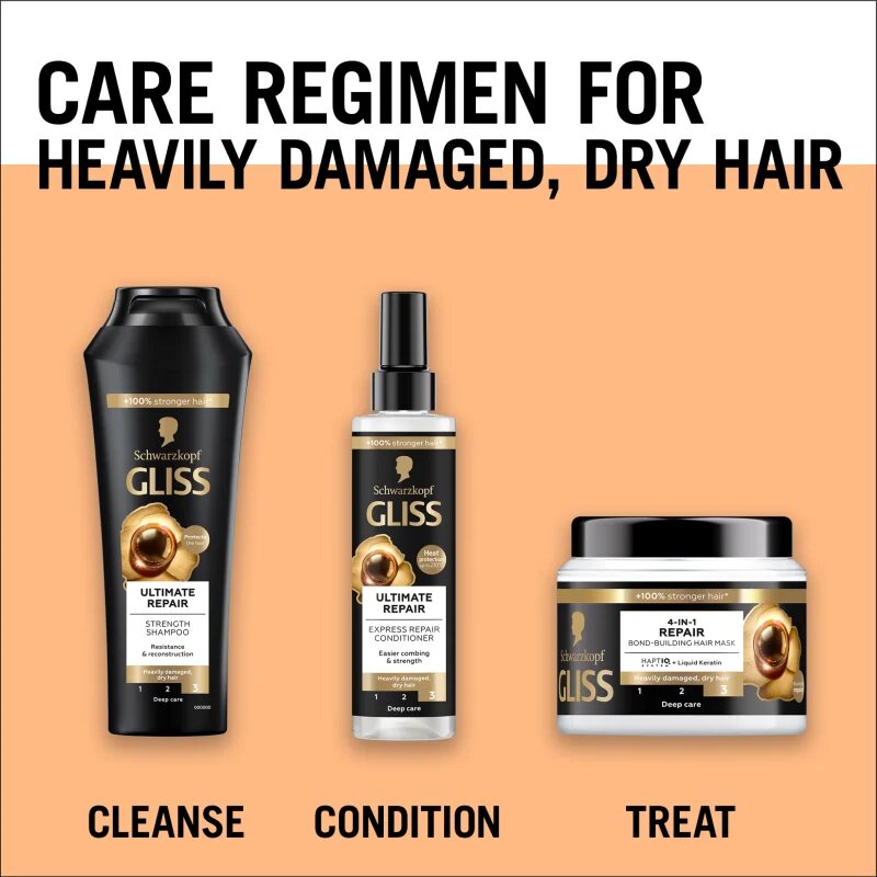 Schwarzkopf Gliss Ultimate Repair regenerační bezoplachový kondicionér pro suché a poškozené vlasy 200 ml