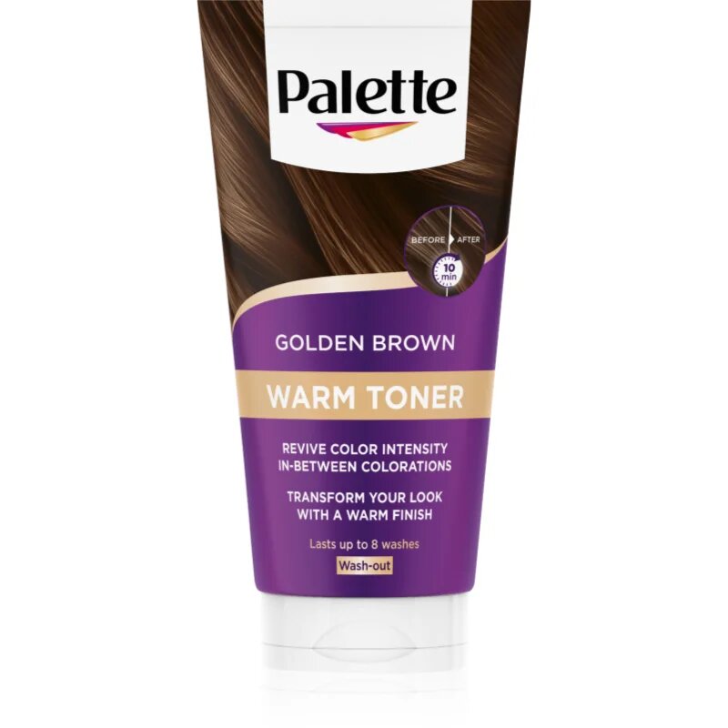Schwarzkopf Palette Warm Toner maska pro teplé odstíny hnědých vlasů odstín Golden Brown 150 ml