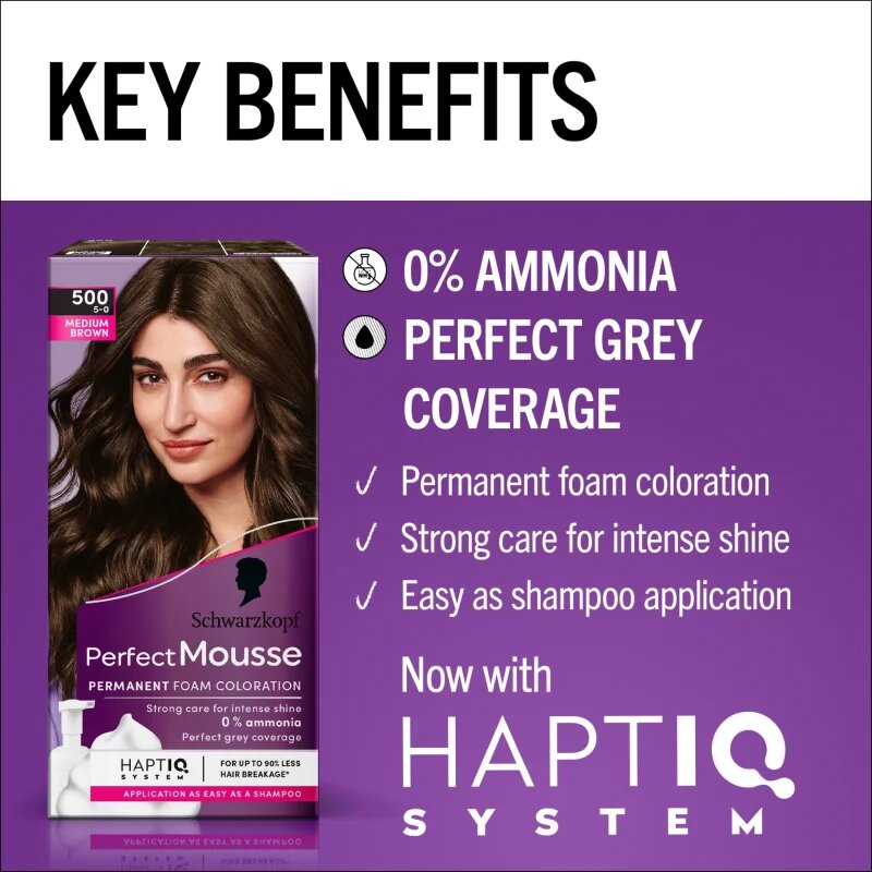 Schwarzkopf Perfect Mousse permanentní barva na vlasy odstín 600 Světle hnědý 1 ks