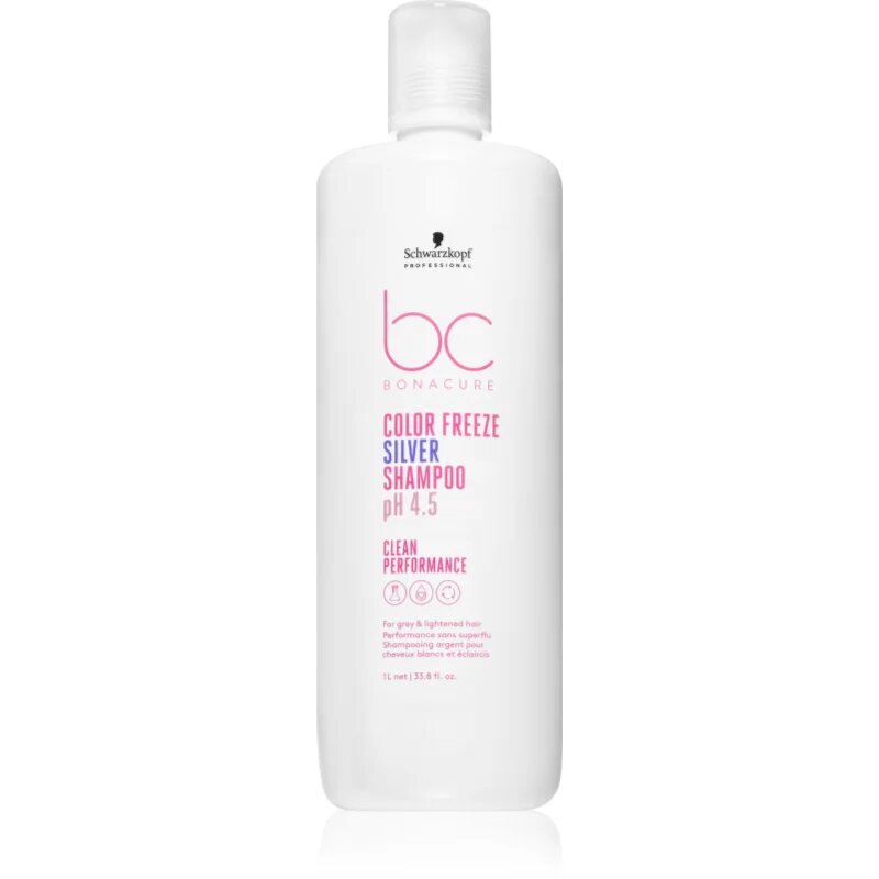 Schwarzkopf Professional BC Bonacure Color Freeze Silver stříbrný šampon pro blond a melírované vlasy 1000 ml