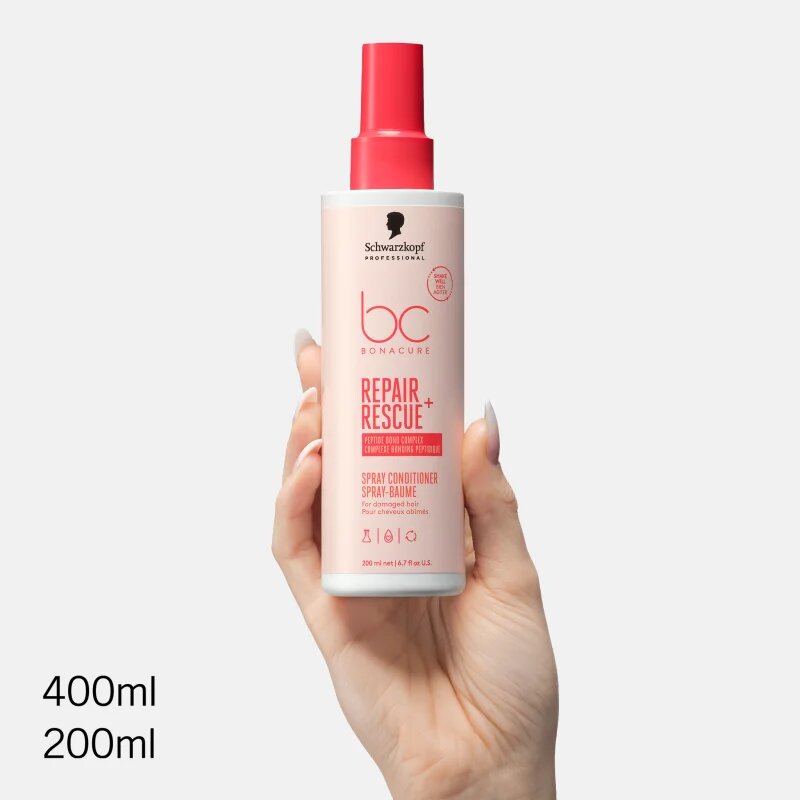 Schwarzkopf Professional BC Bonacure Repair Rescue+ bezoplachový kondicionér pro poškozené vlasy ve spreji 200 ml