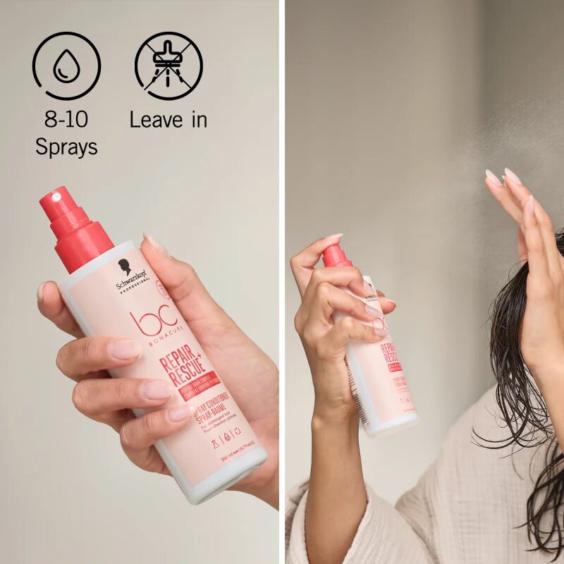 Schwarzkopf Professional BC Bonacure Repair Rescue+ bezoplachový kondicionér pro poškozené vlasy ve spreji 200 ml