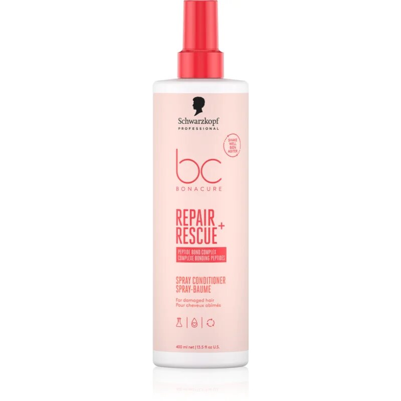 Schwarzkopf Professional BC Bonacure Repair Rescue+ bezoplachový kondicionér pro poškozené vlasy ve spreji 400 ml