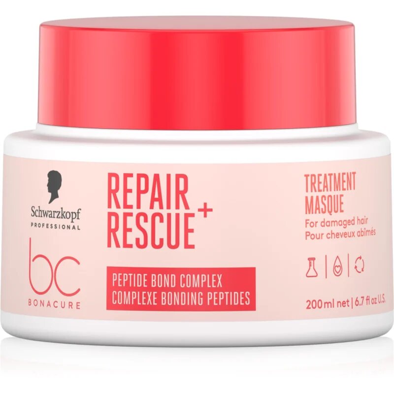 Schwarzkopf Professional BC Bonacure Repair Rescue+ intenzivně vyživující maska pro poškozené vlasy 200 ml