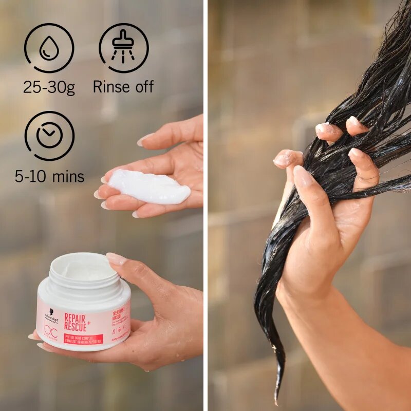 Schwarzkopf Professional BC Bonacure Repair Rescue+ intenzivně vyživující maska pro poškozené vlasy 200 ml