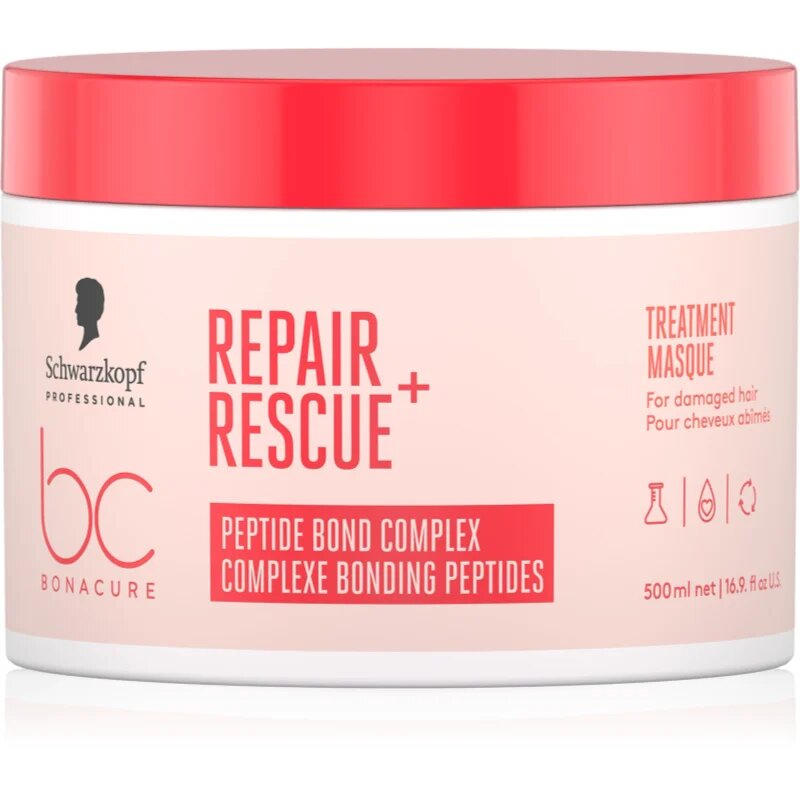 Schwarzkopf Professional BC Bonacure Repair Rescue+ intenzivně vyživující maska pro poškozené vlasy 500 ml