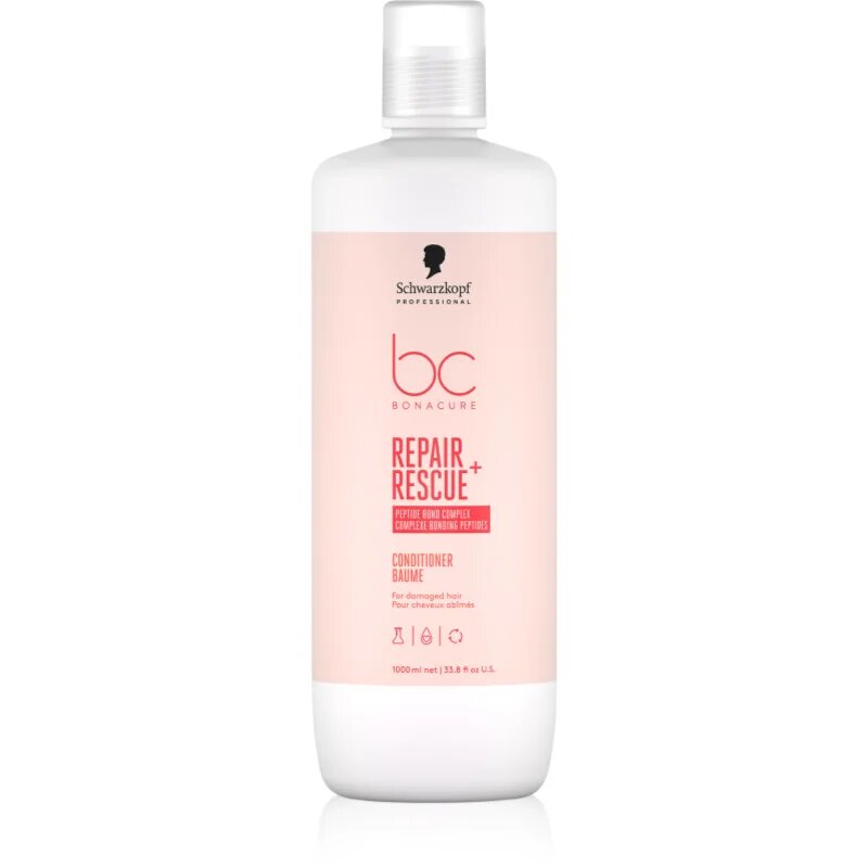 Schwarzkopf Professional BC Bonacure Repair Rescue+ intenzivní kondicionér pro poškozené vlasy 1000 ml