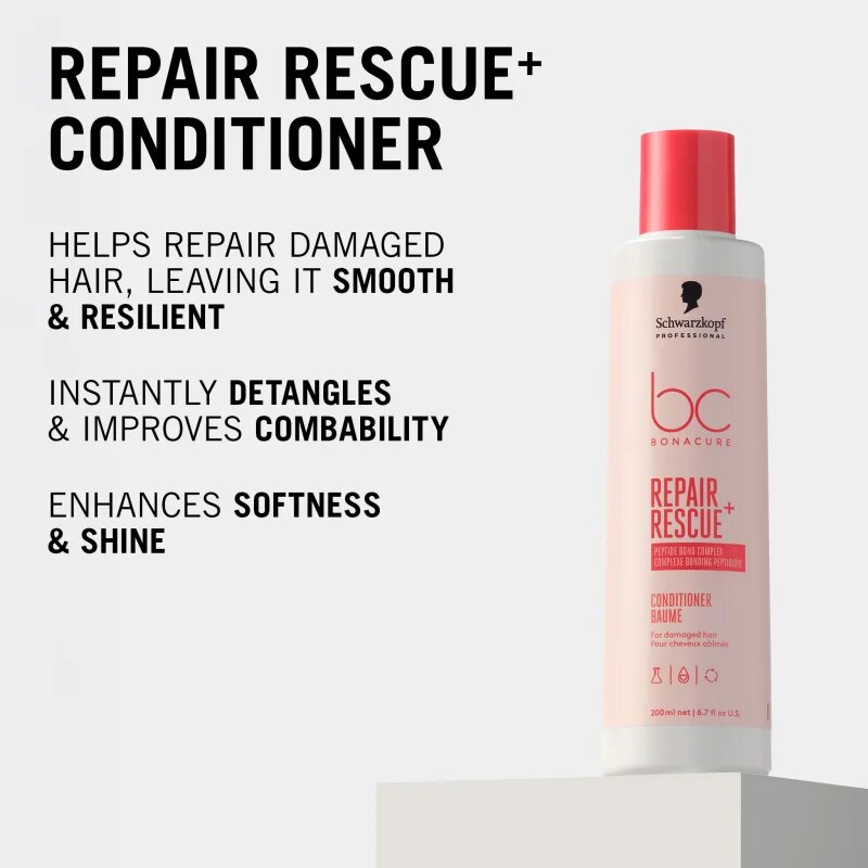 Schwarzkopf Professional BC Bonacure Repair Rescue+ intenzivní kondicionér pro poškozené vlasy 200 ml