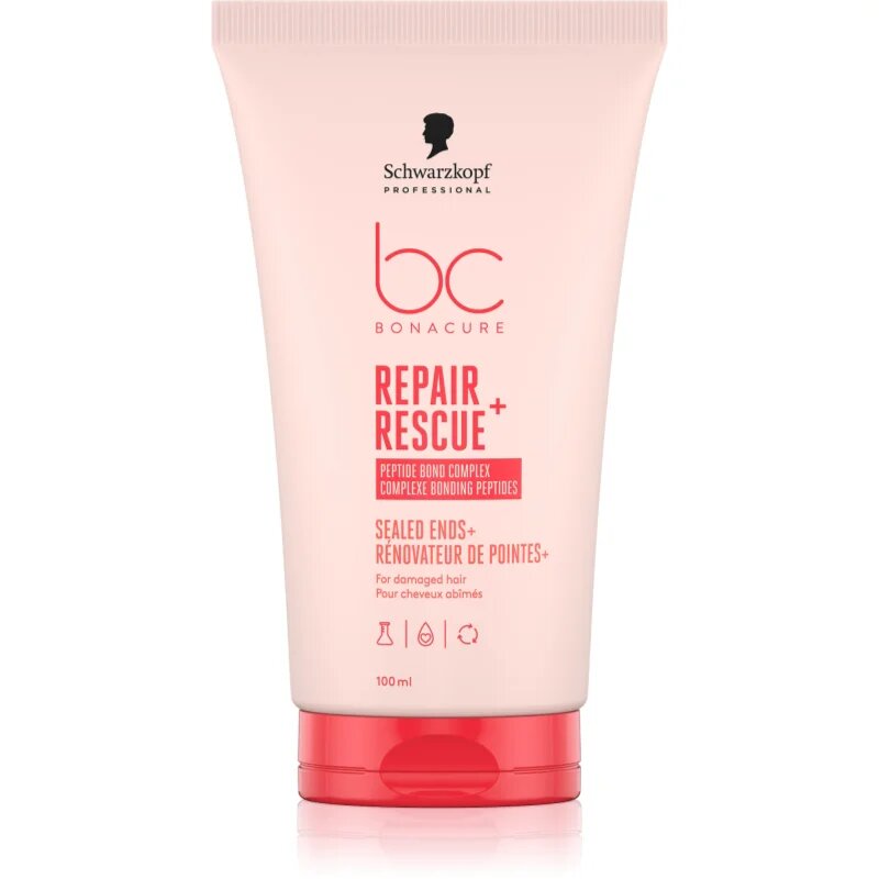 Schwarzkopf Professional BC Bonacure Repair Rescue+ krémové sérum pro velmi poškozené vlasy s roztřepenými konečky 100 ml
