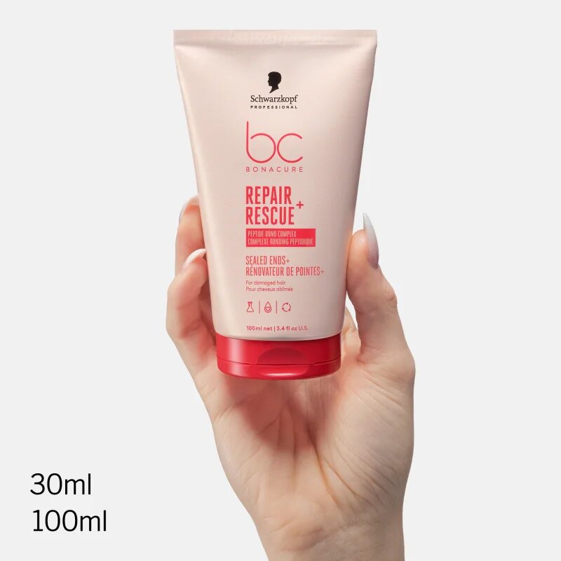 Schwarzkopf Professional BC Bonacure Repair Rescue+ krémové sérum pro velmi poškozené vlasy s roztřepenými konečky 100 ml