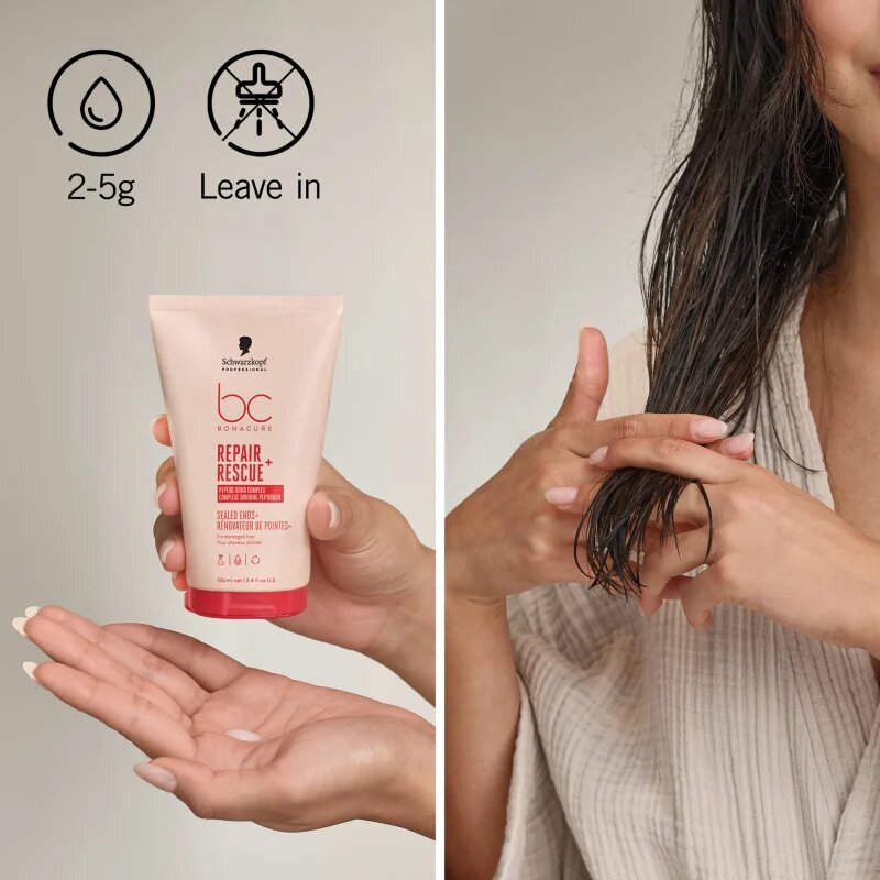 Schwarzkopf Professional BC Bonacure Repair Rescue+ krémové sérum pro velmi poškozené vlasy s roztřepenými konečky 100 ml