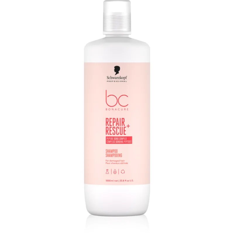 Schwarzkopf Professional BC Bonacure Repair Rescue+ pečující šampon pro poškozené vlasy 1000 ml