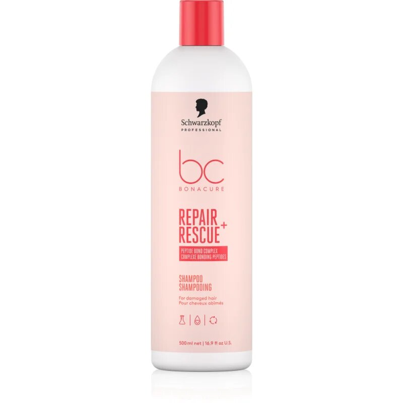 Schwarzkopf Professional BC Bonacure Repair Rescue+ pečující šampon pro poškozené vlasy 500 ml