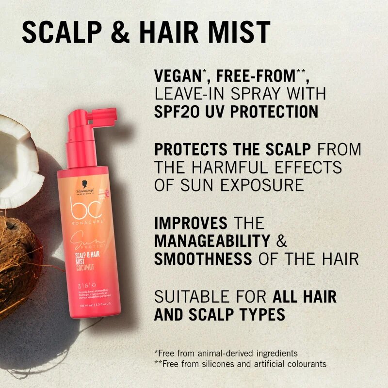 Schwarzkopf Professional BC Bonacure Sun Protect Scalp & Hair Mist ochranný sprej pro namáhané vlasy a vlasovou pokožku SPF 20 100 ml