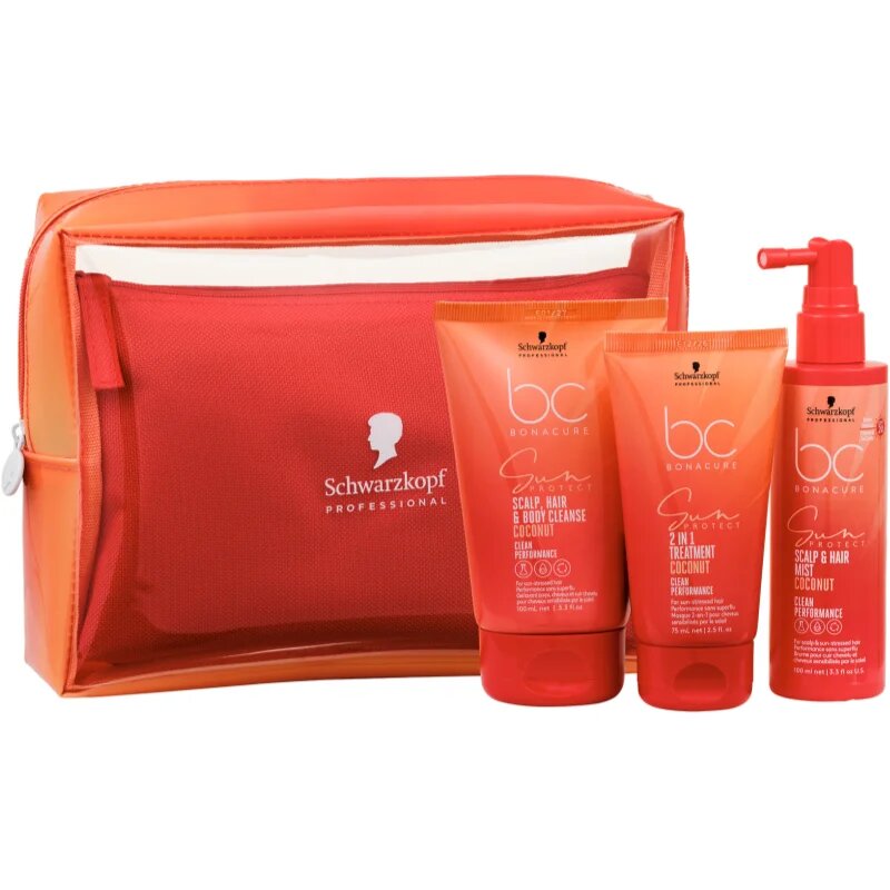 Schwarzkopf Professional BC Bonacure Sun Protect Sun Bag cestovní sada pro vlasy namáhané sluncem 1 ks