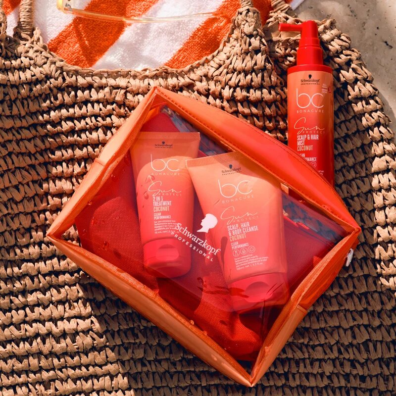 Schwarzkopf Professional BC Bonacure Sun Protect Sun Bag cestovní sada pro vlasy namáhané sluncem 1 ks