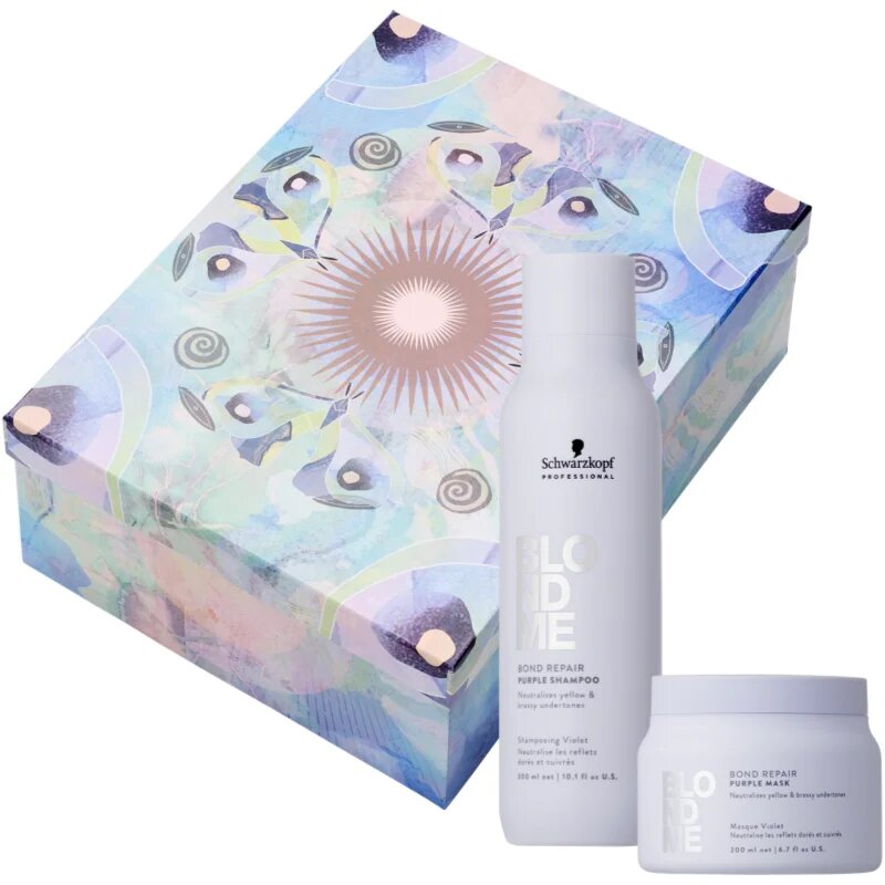Schwarzkopf Professional Blondme Bond Repair Purple Set dárková sada pro blond vlasy