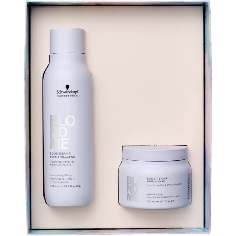 Schwarzkopf Professional Blondme Bond Repair Purple Set dárková sada pro blond vlasy