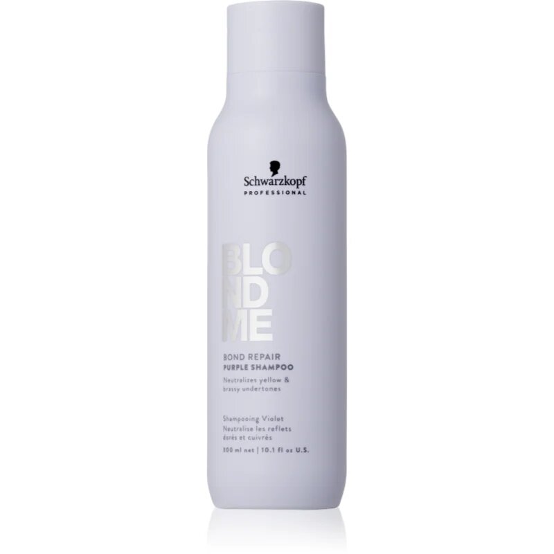 Schwarzkopf Professional Blondme Bond Repair Purple Shampoo fialový šampon pro blond vlasy 300 ml