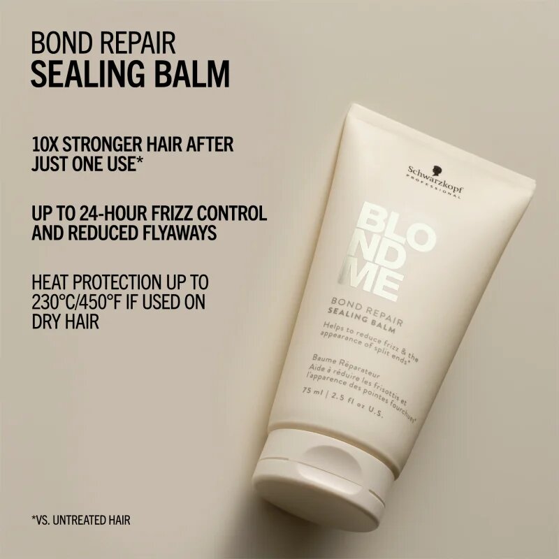 Schwarzkopf Professional Blondme Bond Repair Sealing Balm pečující balzám na vlasy proti krepatění 75 ml