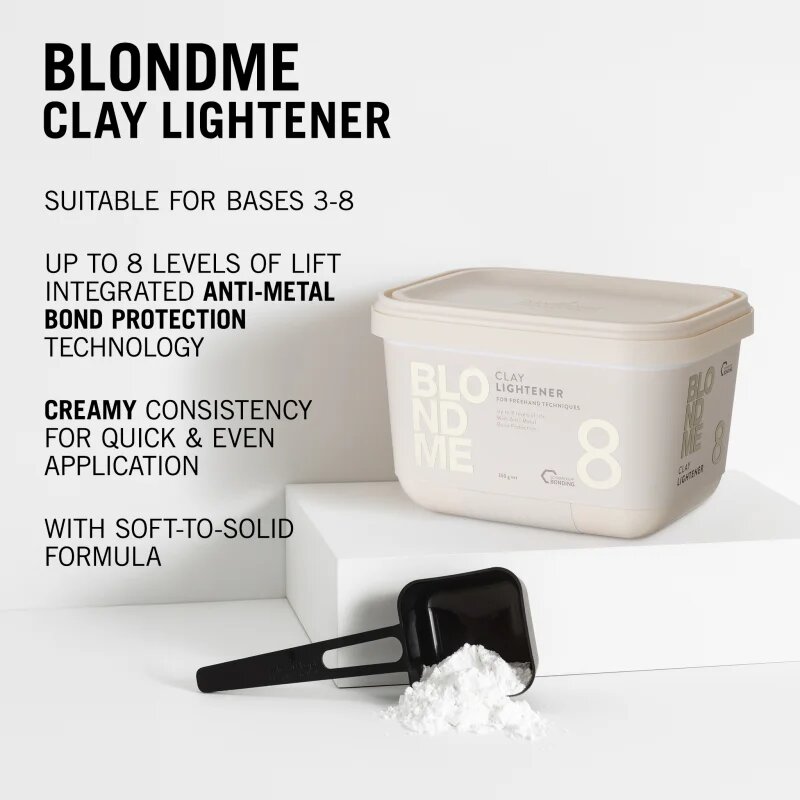 Schwarzkopf Professional Blondme Clay Lightener 8 zesvětlující pudr pro blond vlasy 350 g