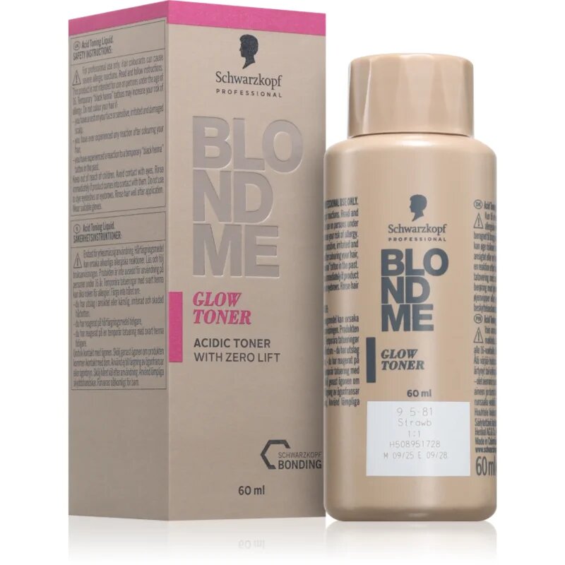 Schwarzkopf Professional Blondme Glow Toner tónovací barva na vlasy odstín Strawberry 95-81 60 ml