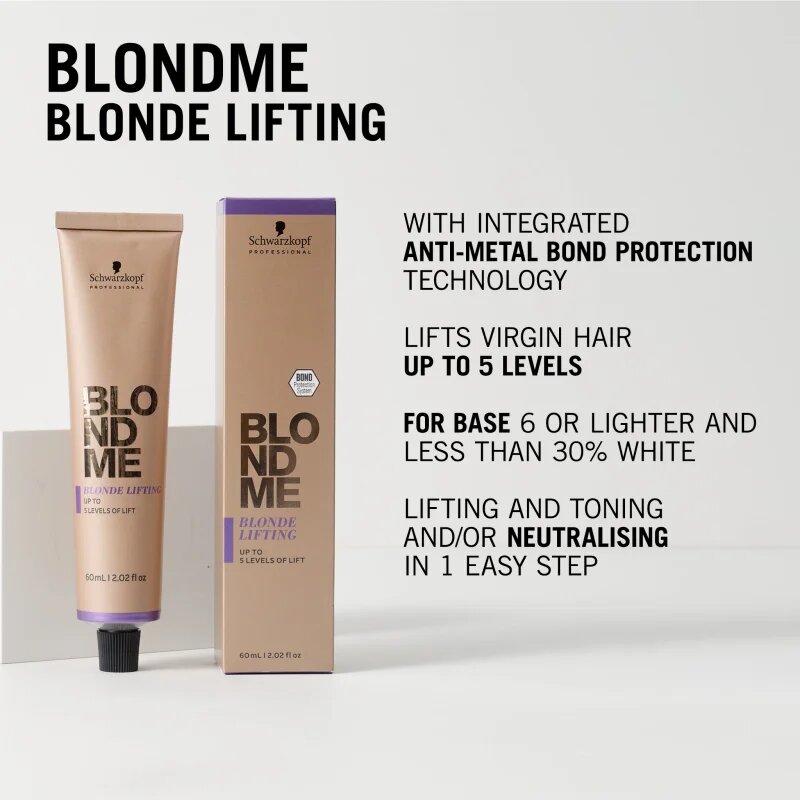 Schwarzkopf Professional Blondme Lifting zesvětlující krém pro blond vlasy odstín Ice-Irisé 60 ml
