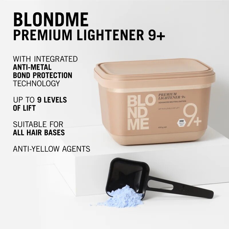 Schwarzkopf Professional Blondme Premium Lightener 9+ prémiový zesvětlující 9+ bezprašný pudr 450 g