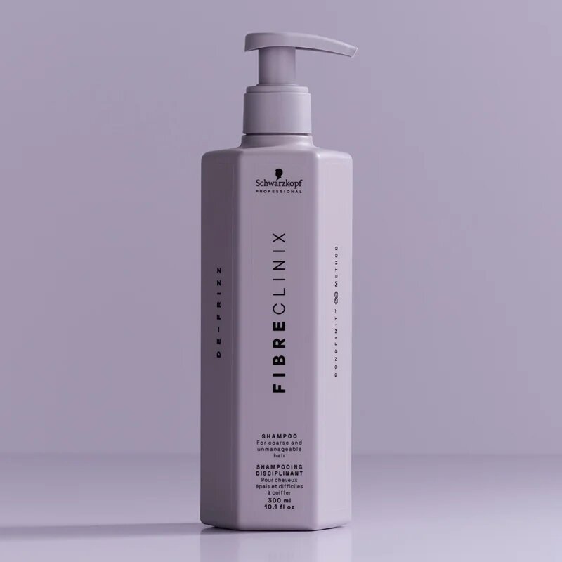 Schwarzkopf Professional Fibre Clinix De-Frizz Shampoo vyhlazující šampon pro nepoddajné a krepatějící se vlasy 300 ml