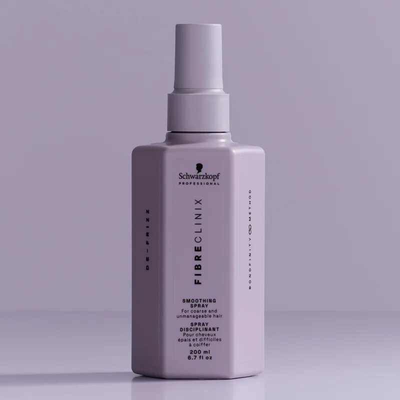 Schwarzkopf Professional Fibre Clinix De-Frizz Smoothing Spray uhlazující sprej pro nepoddajné a krepatějící se vlasy 200 ml