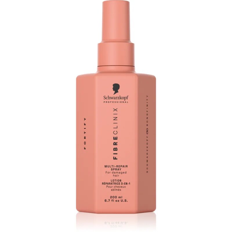Schwarzkopf Professional Fibre Clinix Fortify Multi-Repair Spray regenerační péče pro poškozené a křehké vlasy ve spreji 200 ml