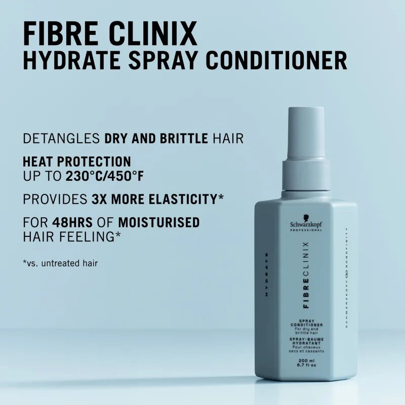 Schwarzkopf Professional Fibre Clinix Hydrate Spray Conditioner bezoplachový hydratační kondicionér ve spreji 200 ml