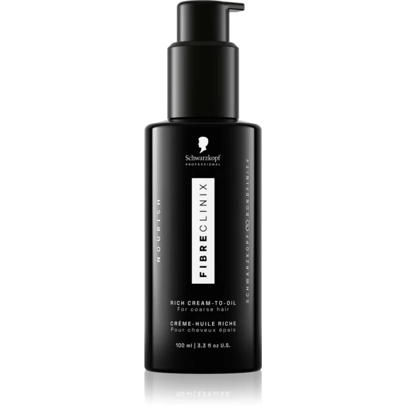 Schwarzkopf Professional Fibre Clinix Rich Cream-to-Oil vyživující olej pro nepoddajné vlasy 100 ml